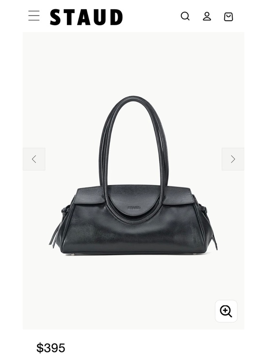 STAUD Handbags - STAUD Maude Black Leather Shoulder Bag